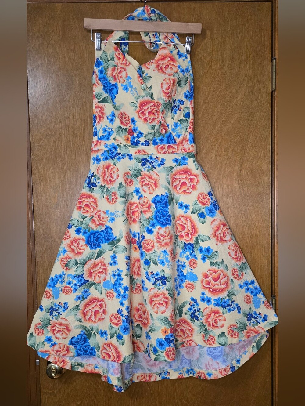 Lindy Bop Myrtle Halter Floral Swing Dress 50s Retro 3XL Plus Size
